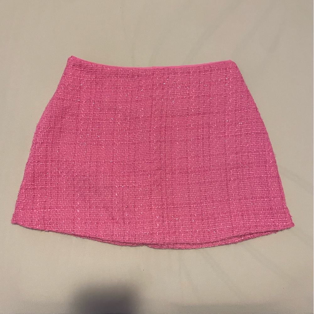 Shimmery hot pink mini skirt (medium but fits like small)